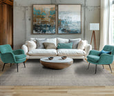 9x12 Celadon Ivory Gray Color Hand Woven Flatweave Wool Modern Oriental Rug